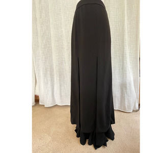 Khaite wool and silk maxi skirt black size S-M